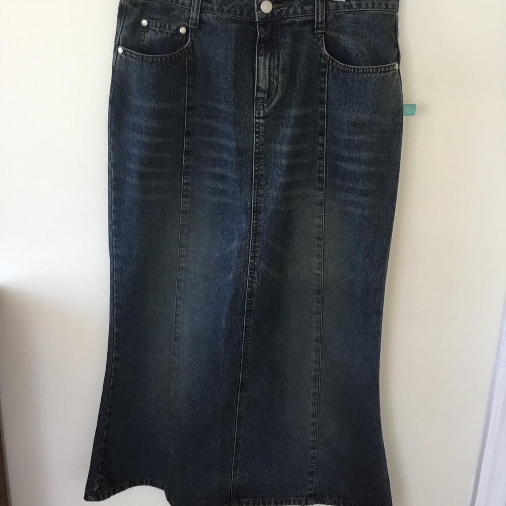 PRINTEMPS denim long skirt. 38 —8